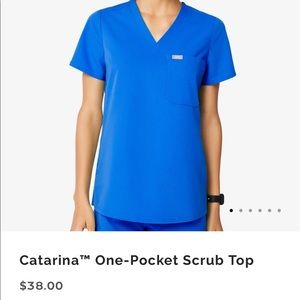 Figs Catarina One-pocket scrub top Medium Royal Blue